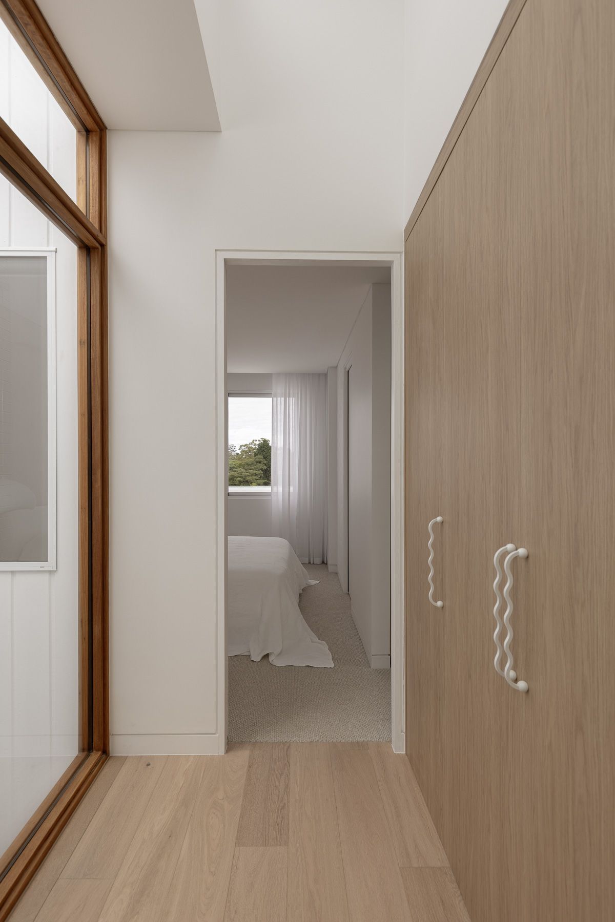 Contemporary hallway interior photography captured for luxury duplex project in Miranda, Sutherland Shire.