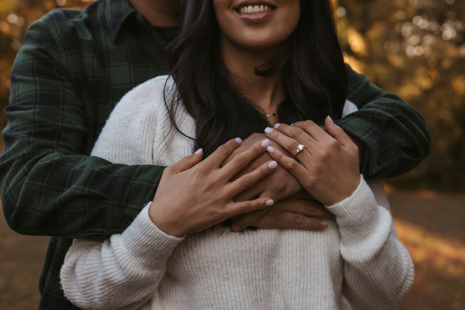 Engagement couple photoshoot in an open field in suffield Connecticut