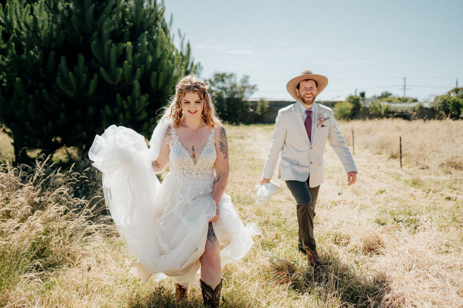 West coast wedding NZ, cowboy wedding, country wedding,