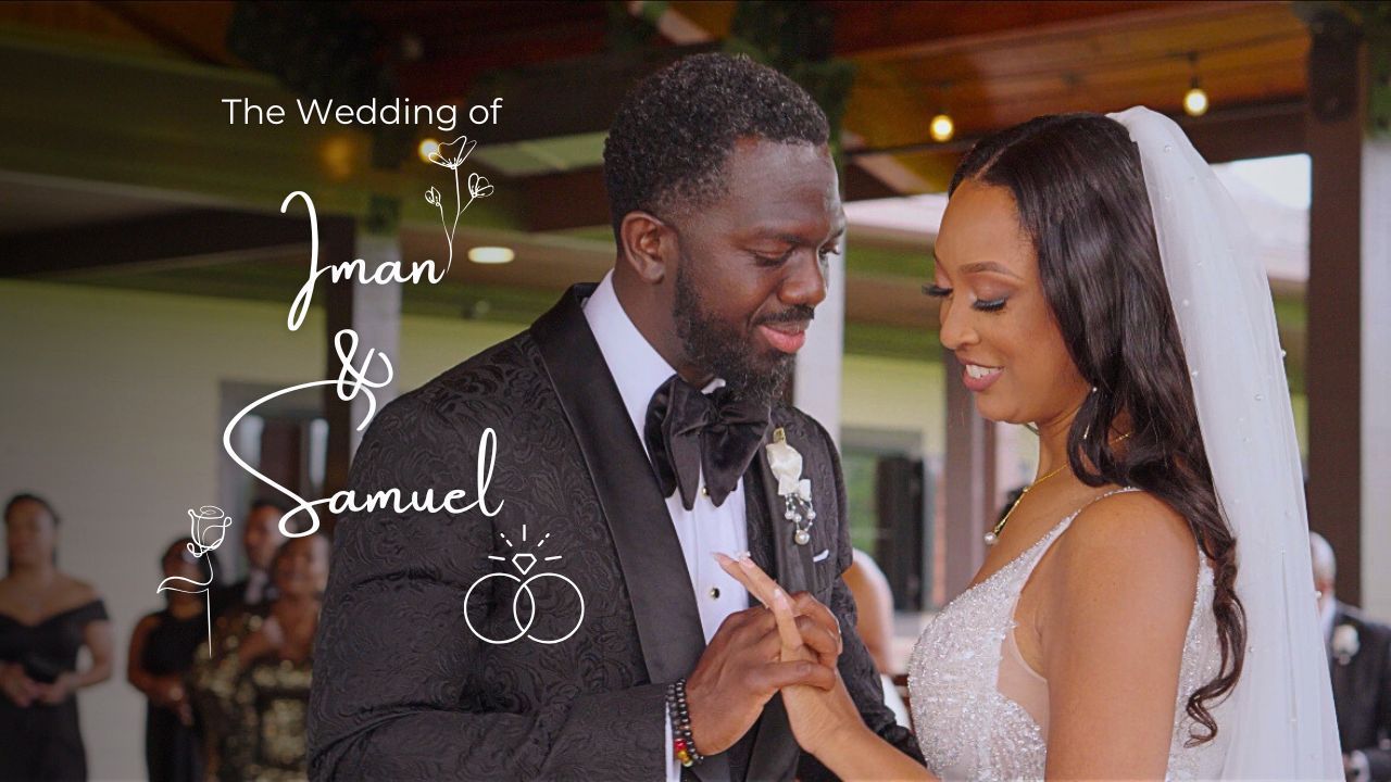 A romantic wedding moment captured during the ceremony.