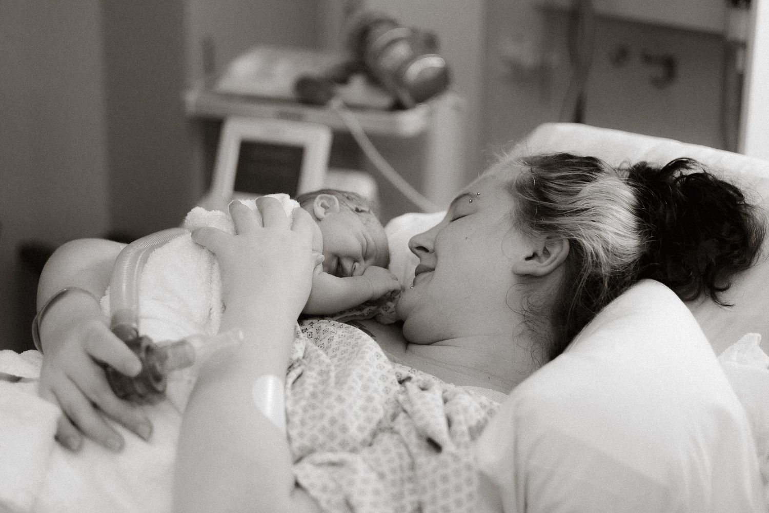 A mum with her newborn baby
