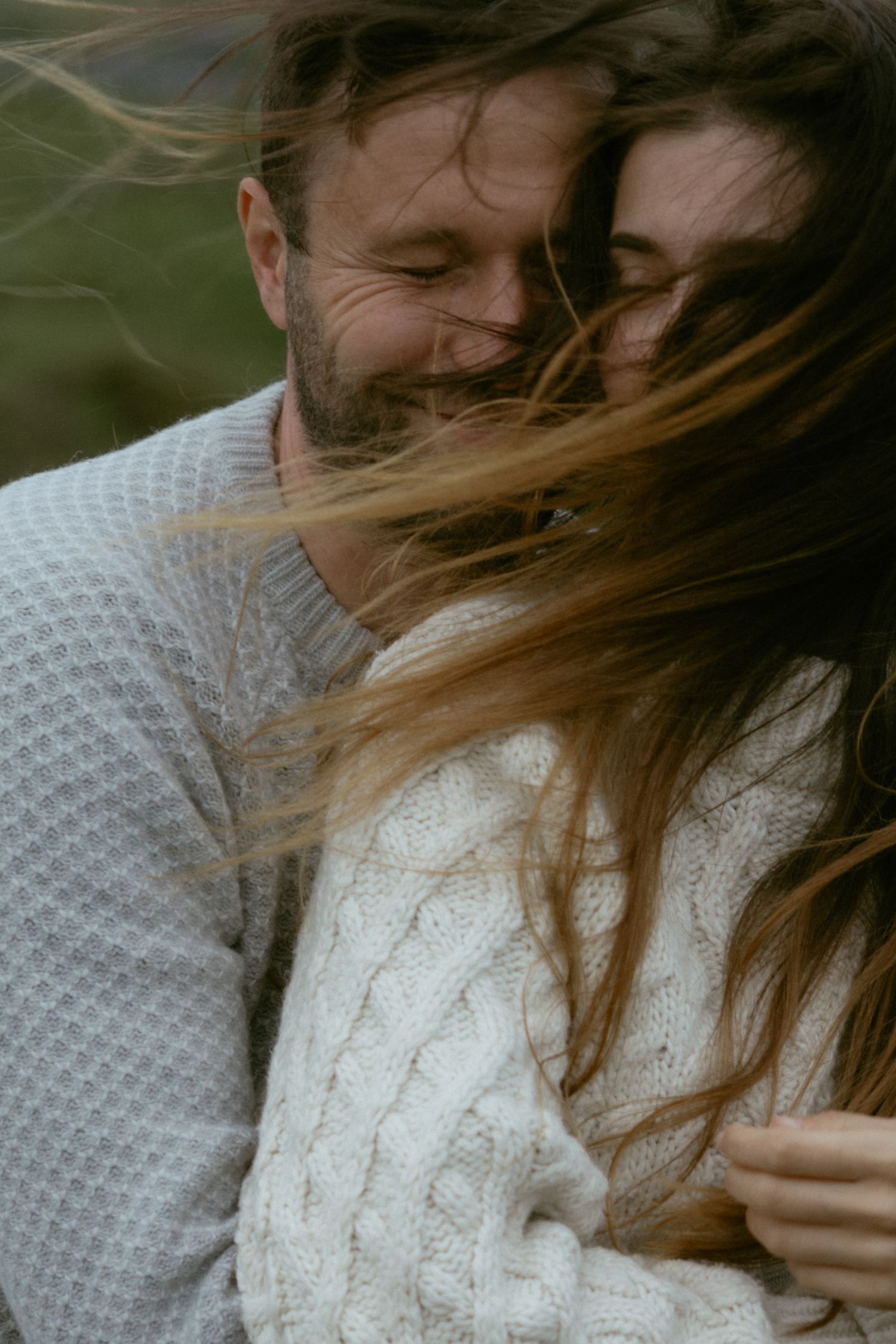 Close up elopement couple portrait at Þingvellir National Park in Iceland