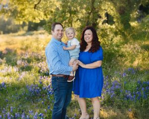 sunset bluebonnet mini session brushy creek lake park cedar park texas veteran toddler