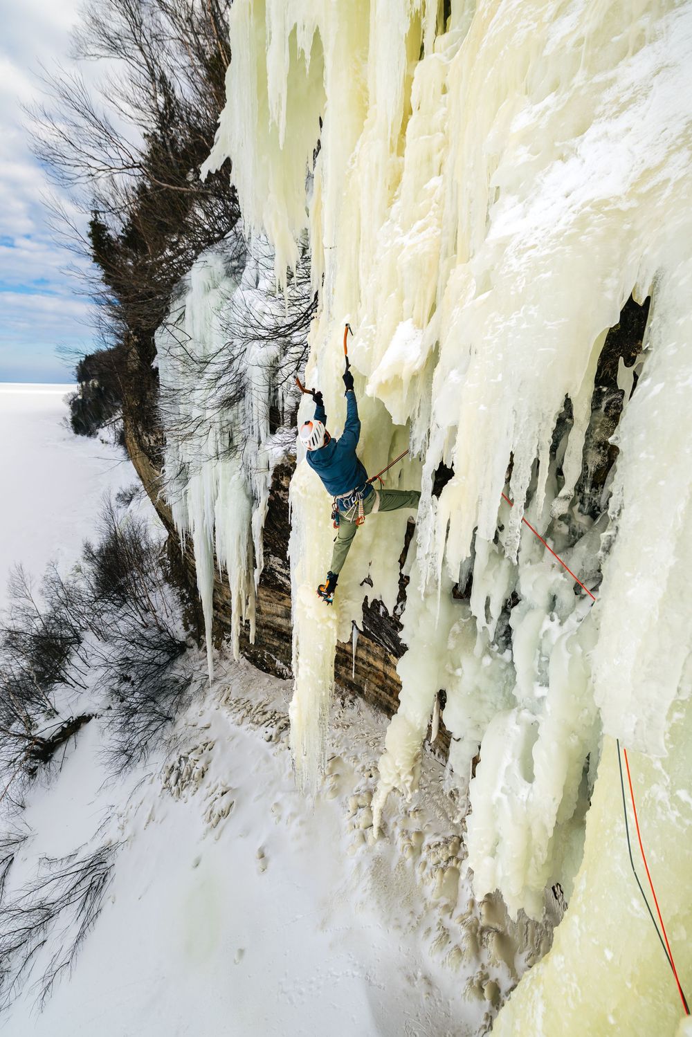 Ice climbing photography at Michigan Ice Fest, USA. Winter and ice climbing photography and film by Jan Virt.