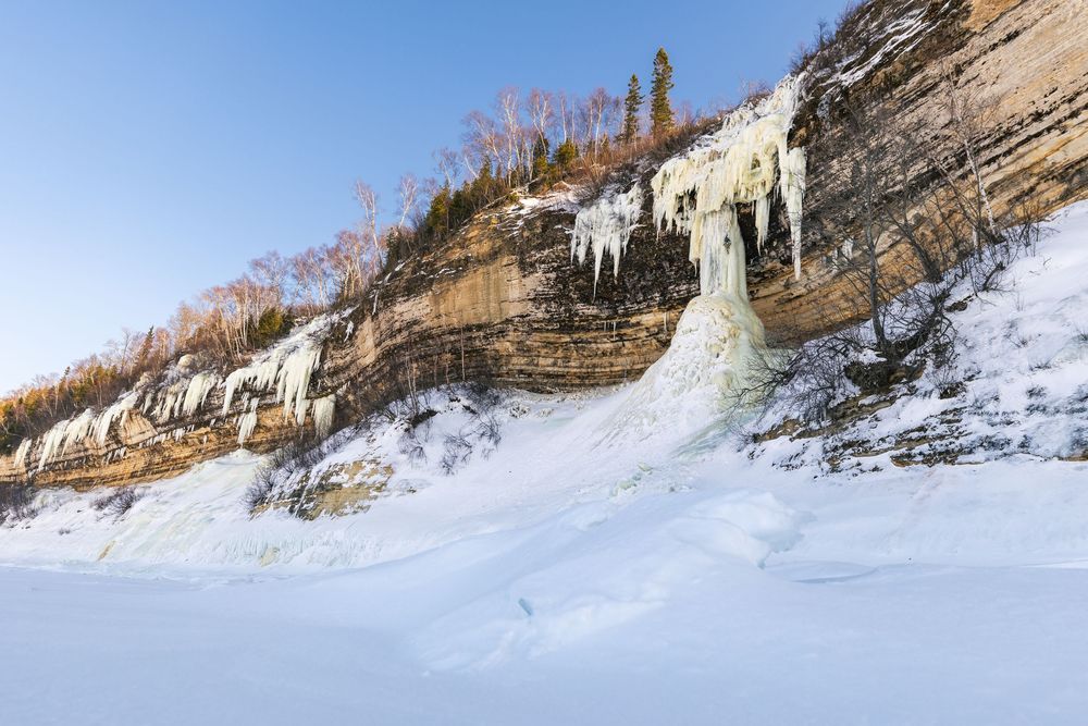 Ice climbing photography at Michigan Ice Fest, USA. Winter and ice climbing photography and film by Jan Virt.