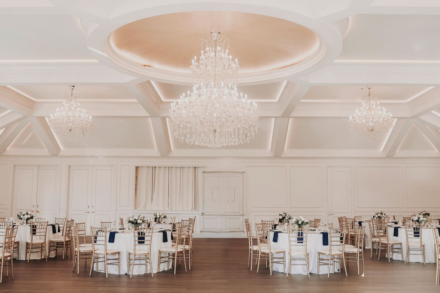 the reception hall of the hillside estate