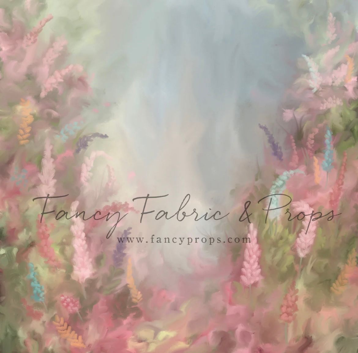 Dreamy pink and blue watercolor abstract background with soft blended brushstrokes and ethereal texture.