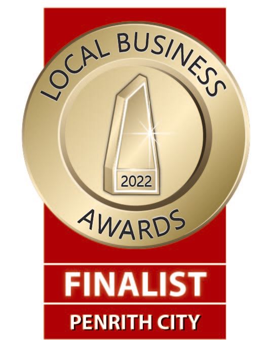 Gold medallion design for Penrith City Local Business Awards Finalist 2022.