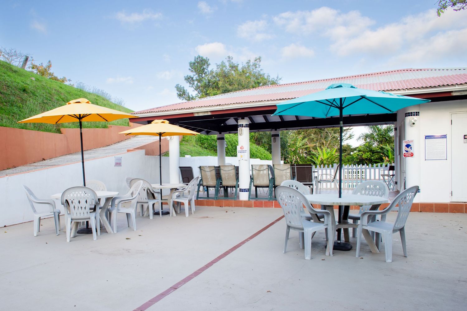 Real estate photo for a short-term rental in Aguas Buenas, Puerto Rico. Pool area.