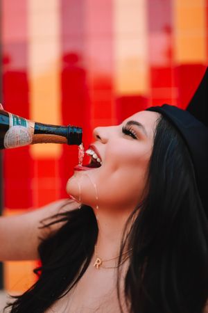 Graduation portrait with cap and gown