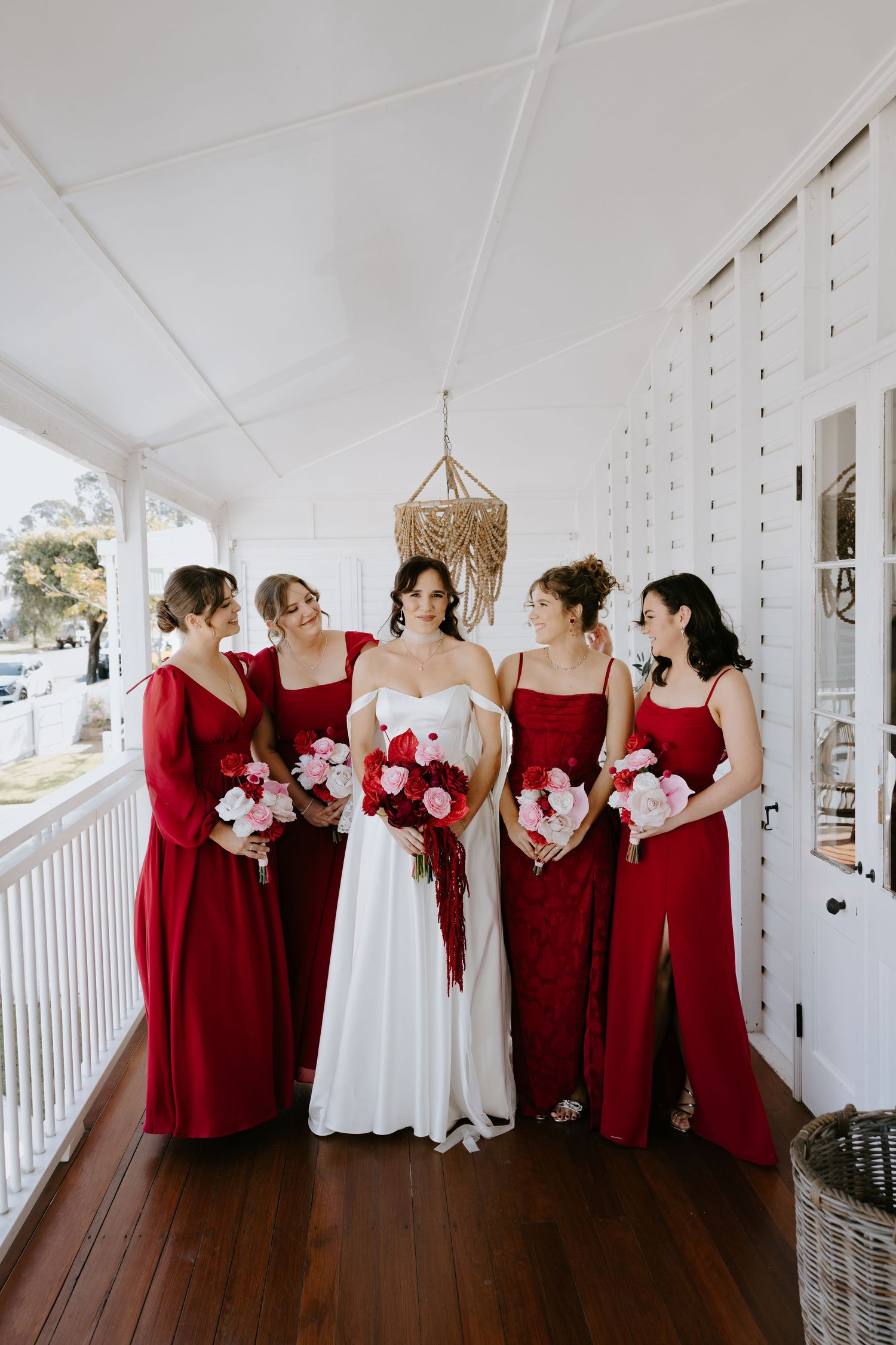 short bohemian bridesmaid dresses tiered gown · storm · Temily main image 1