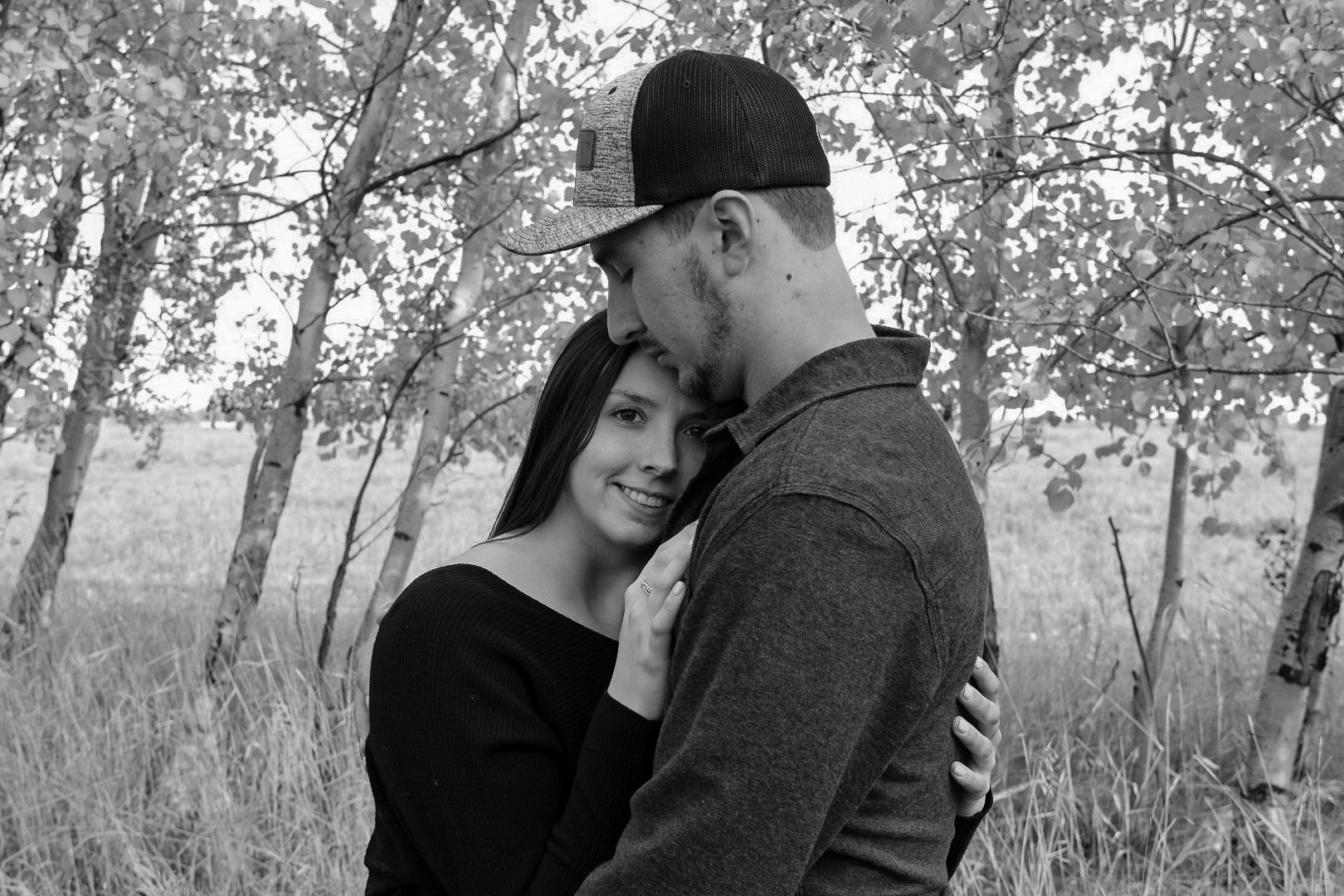 couple leaning in