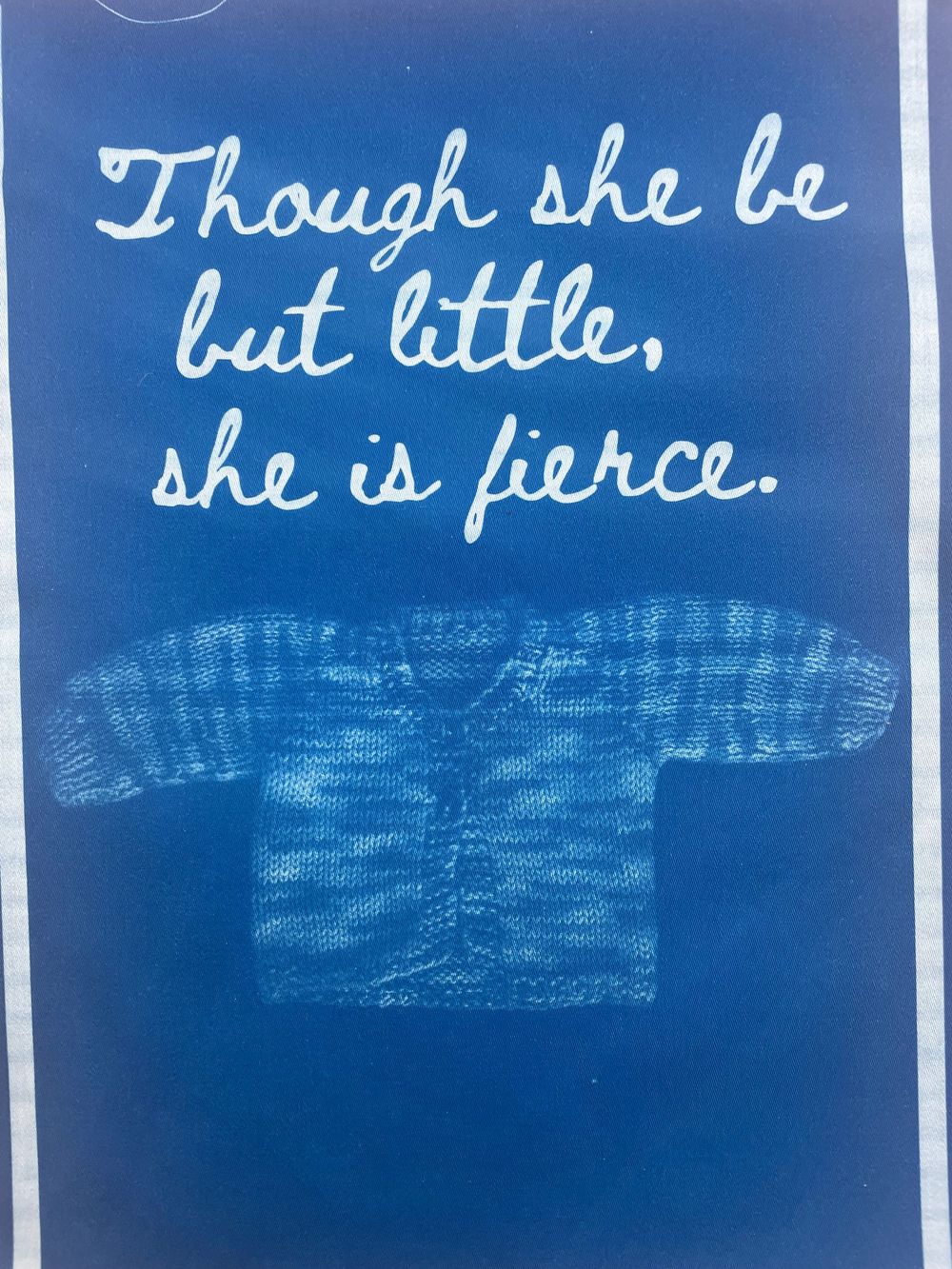 A series of blue-tinted panels showing handwritten text against a light background.