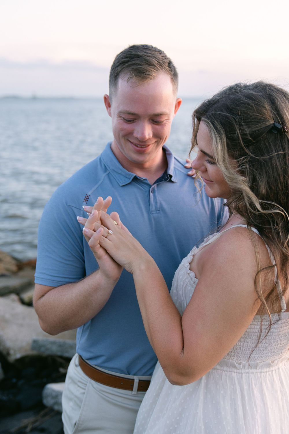 Ocean views during wedding proposal, marriage proposal in Southern Georgia near St Simons Island, Sea Island and Jekyll Island