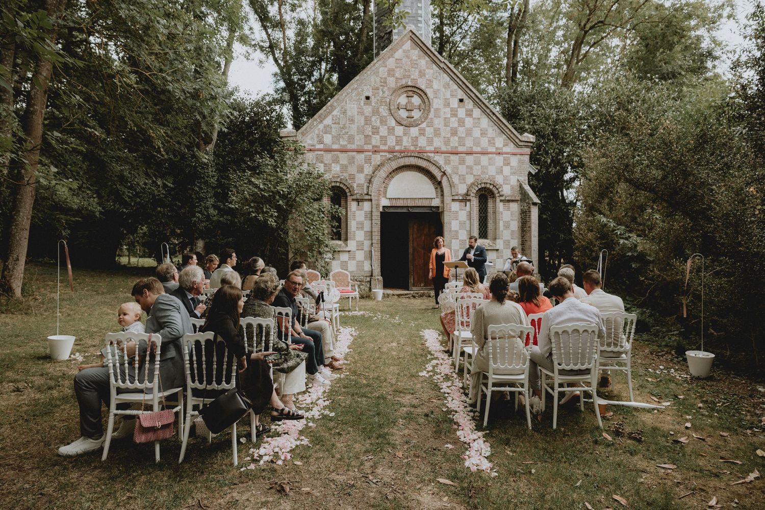 Grand classical architecture of Chateau Garembourg, a premier wedding venue in France for luxury destination weddings