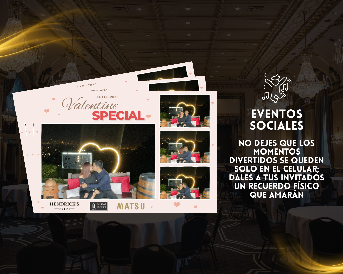 vogue booth para fotos en cumpleaños con amigos y familiares