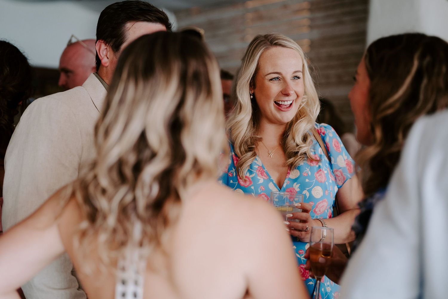 wedding guests laughing at amante ibiza