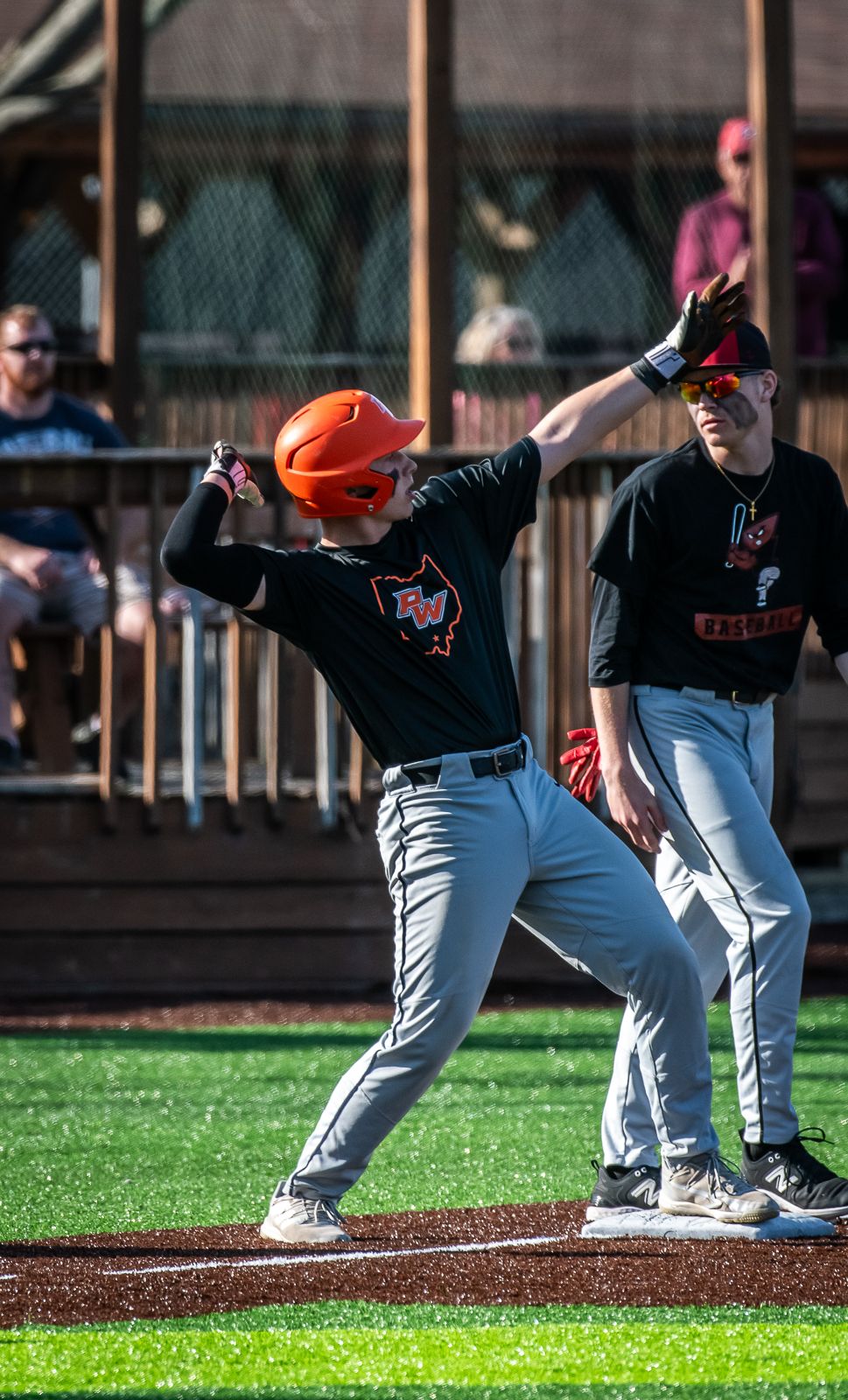my kiddo, spring sport, baseball, triple celebration