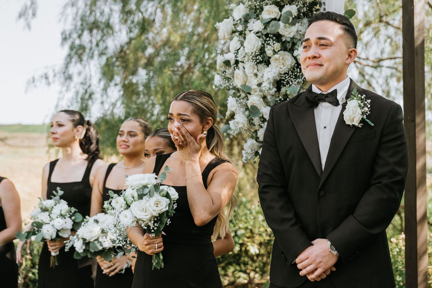Paul becoming emotional as Gabriella walks down the aisle