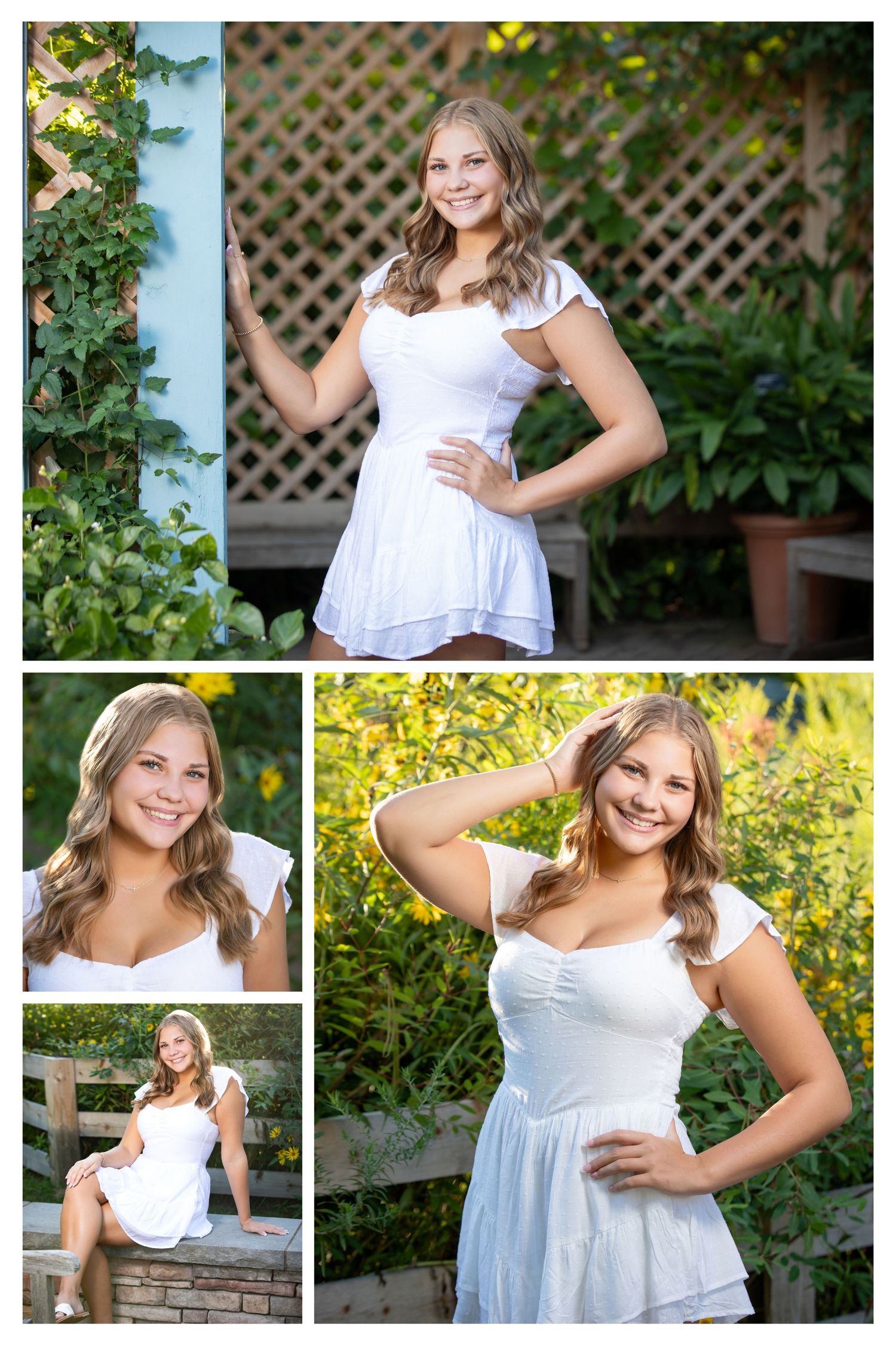 Inniswood Metro Gardens senior pictures featuring an Olentangy senior with flowers, greenery, and soft natural light.