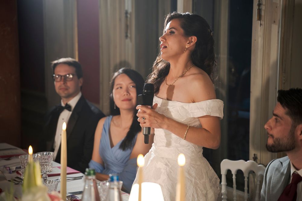 Les discours des mariés u château Burrus