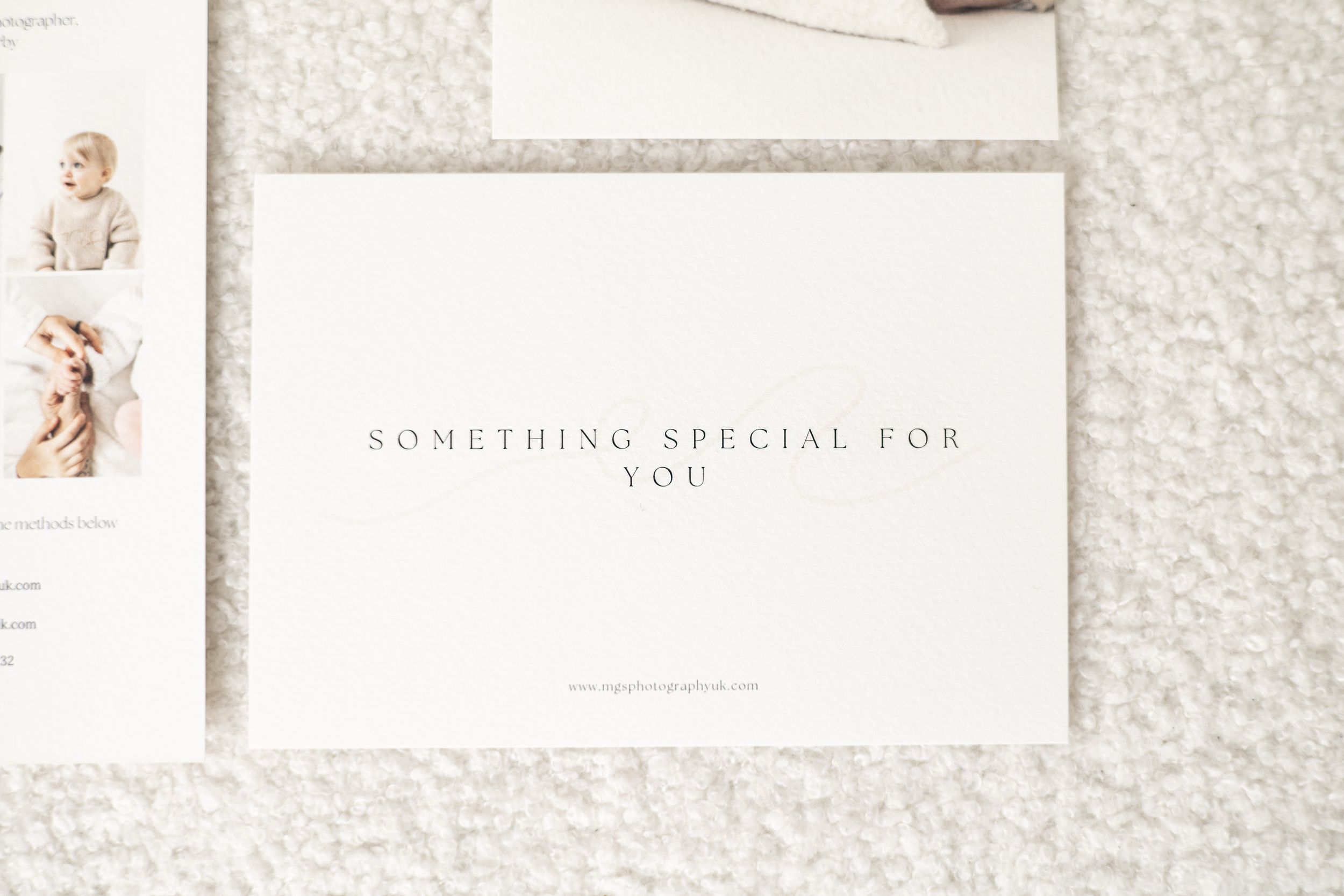 Beautiful photography gift card for a newborn or family photoshoot in Nottinghamshire
