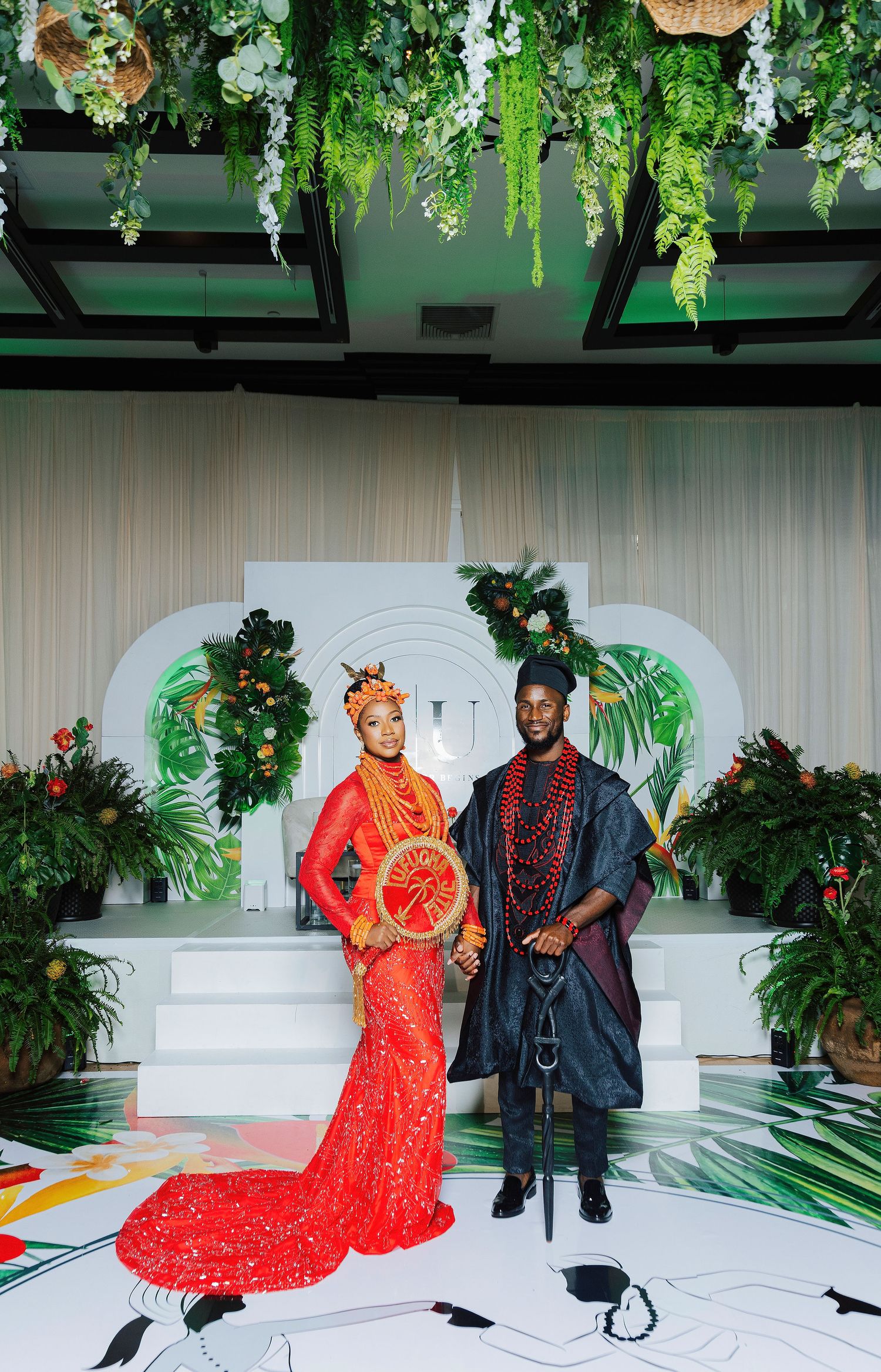 Ufu and Nehemiah Nigerian Edo traditional wedding at Dalmore Event Venue Fort Worth Texas