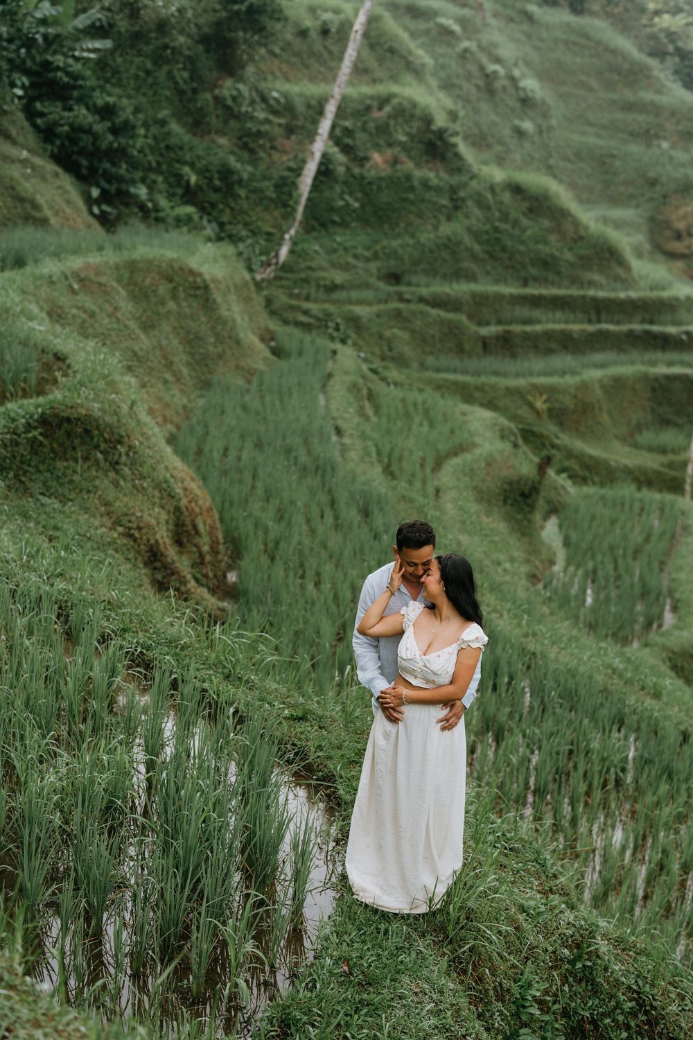 Couple photoshoot overlooking the rice terraces at Alas Harum.