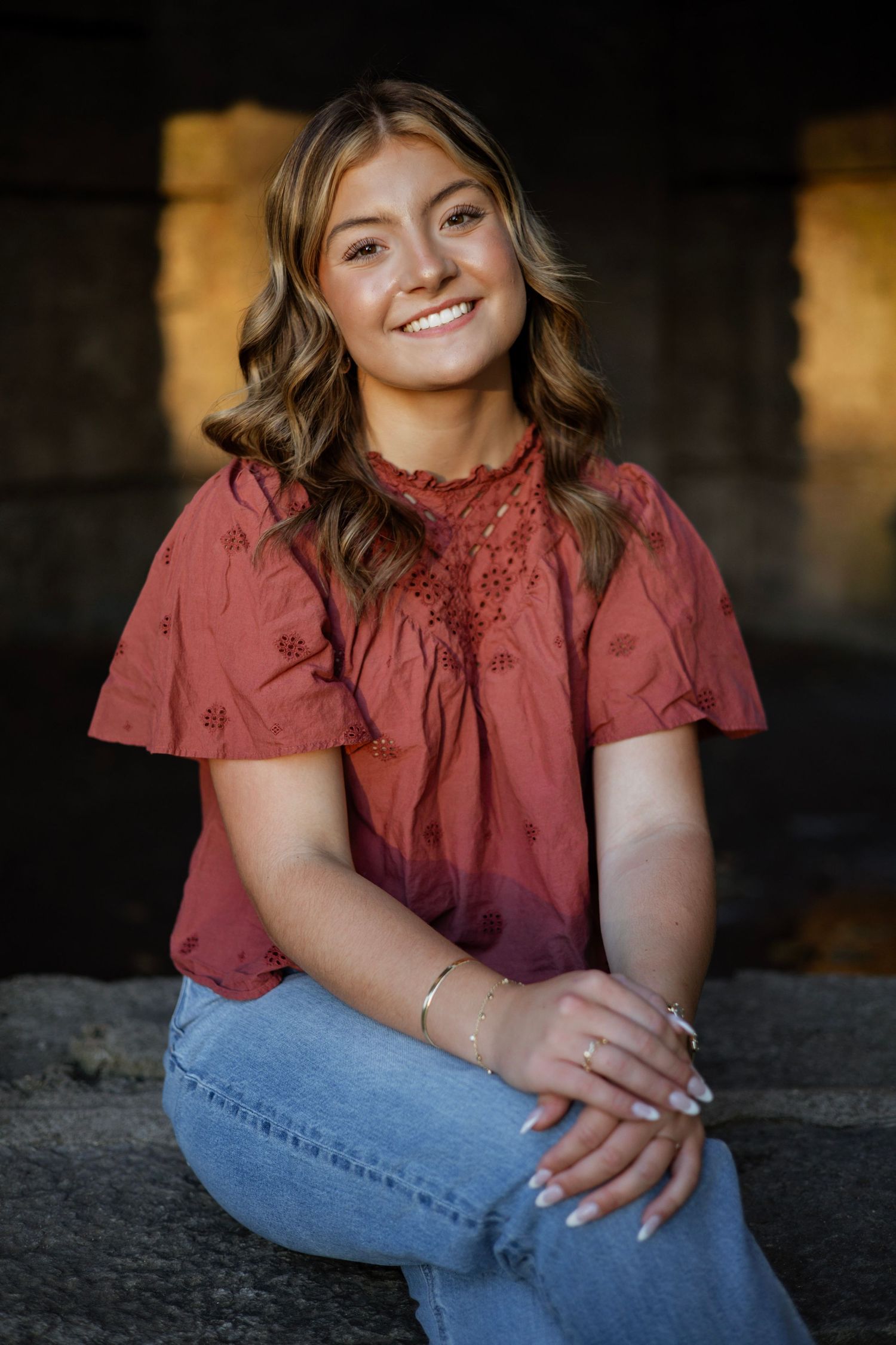 Senior smiling for a portrait