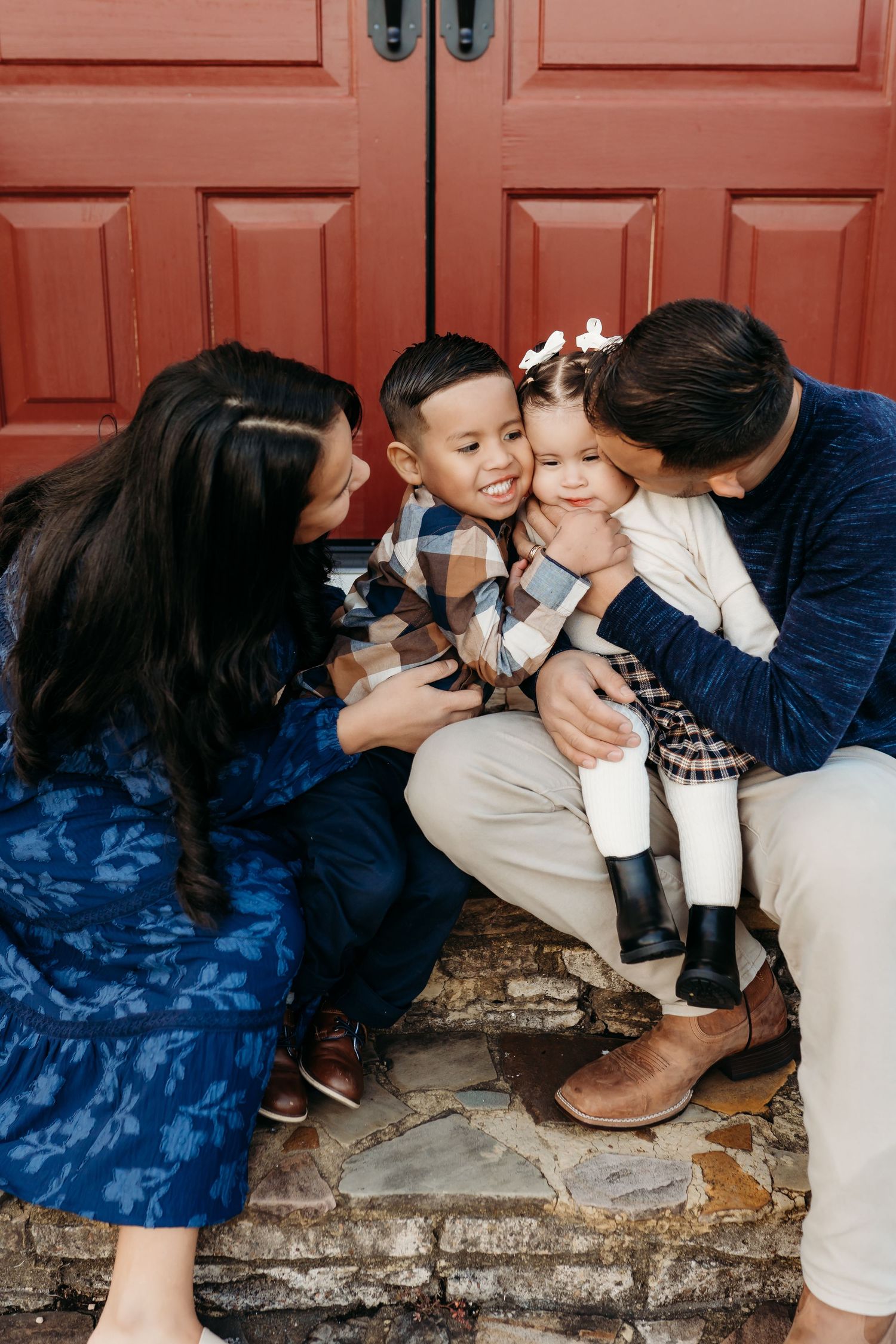 Family cuddles in Norcross, Ga
