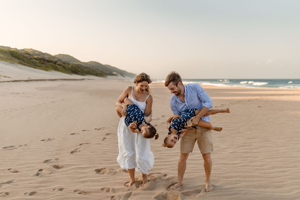 séance photo famille à la plage