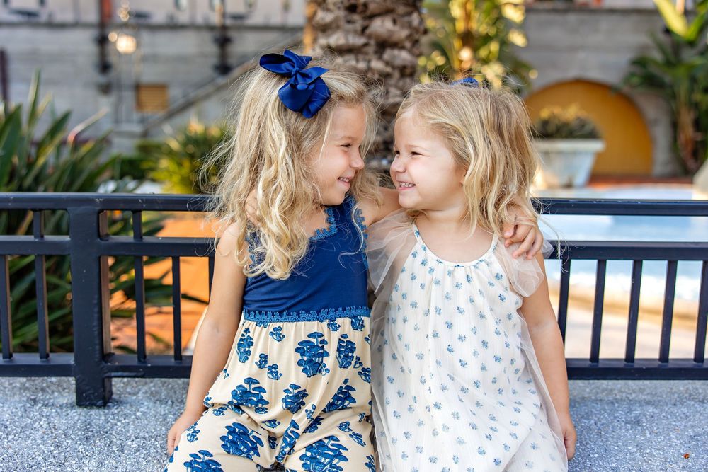 St. Augustine family photographer capturing candid moments in downtown st augustine