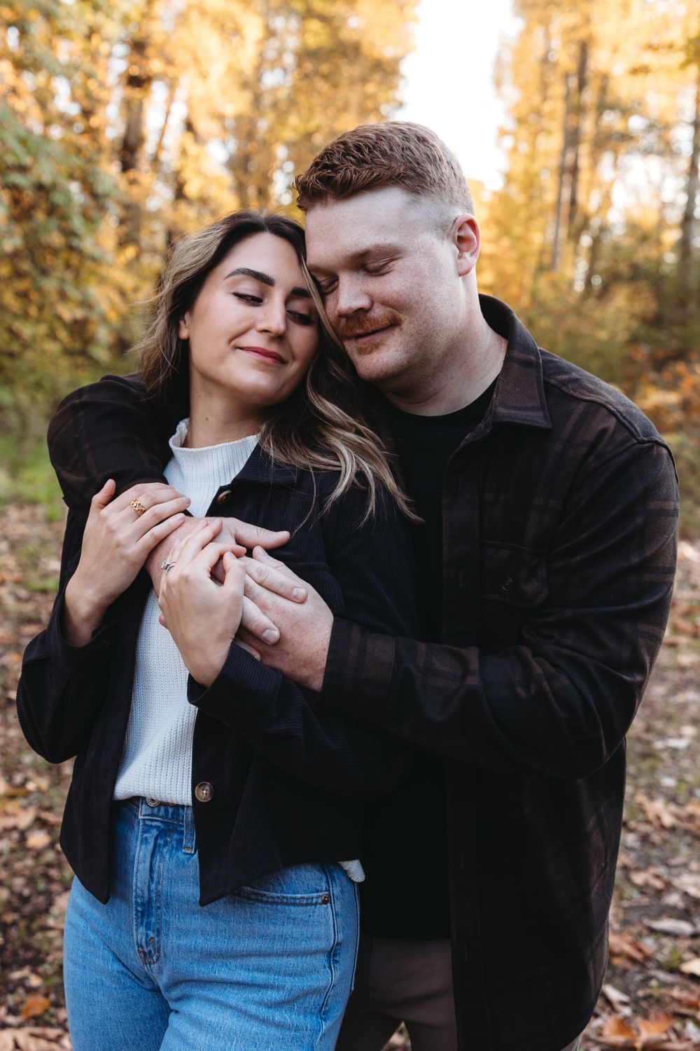 Fall couples photoshoot in Western Washington