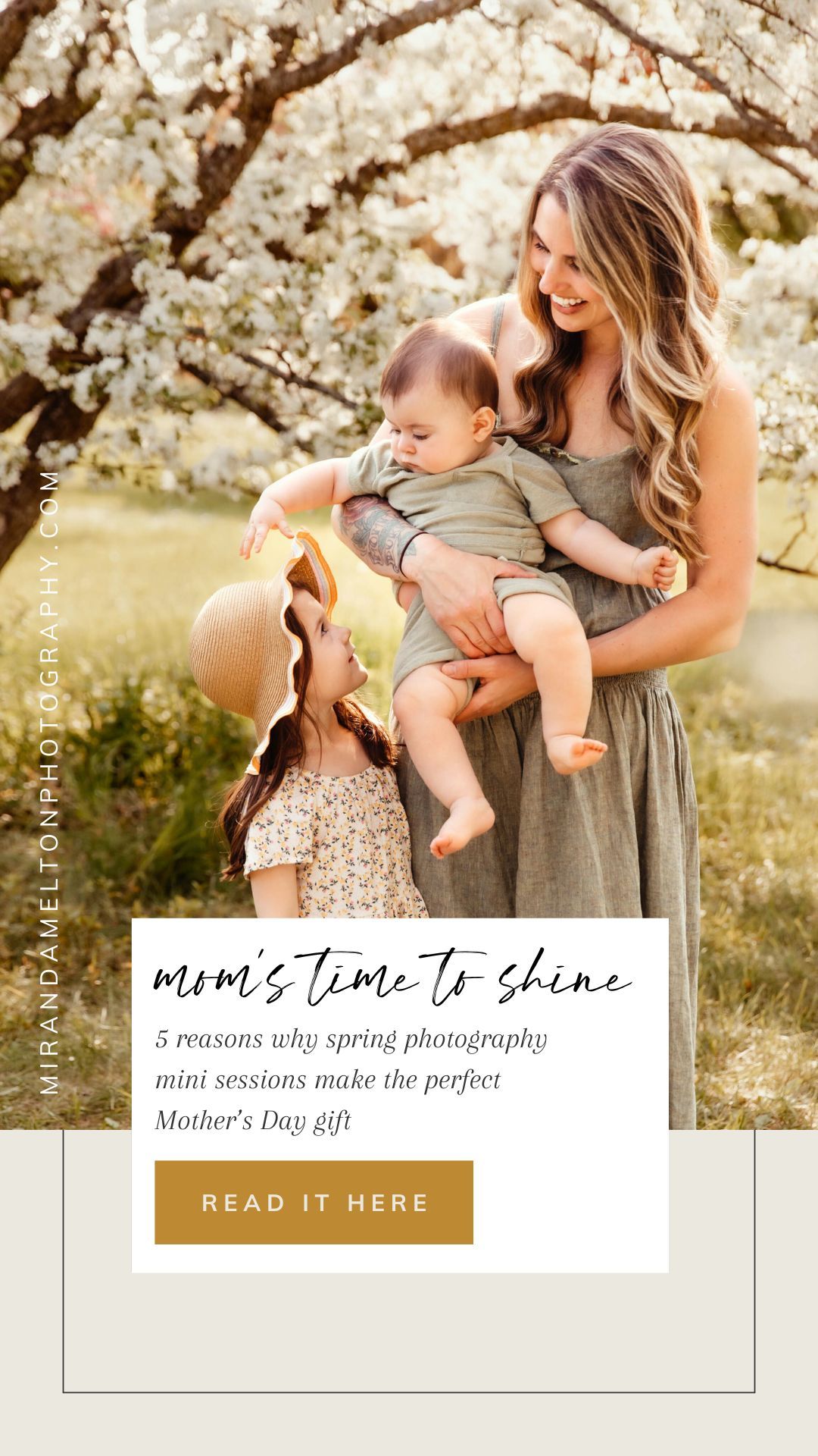 A mother and her infant son smile at her young daughter at a motherhood mini photography session in Chaska, MN