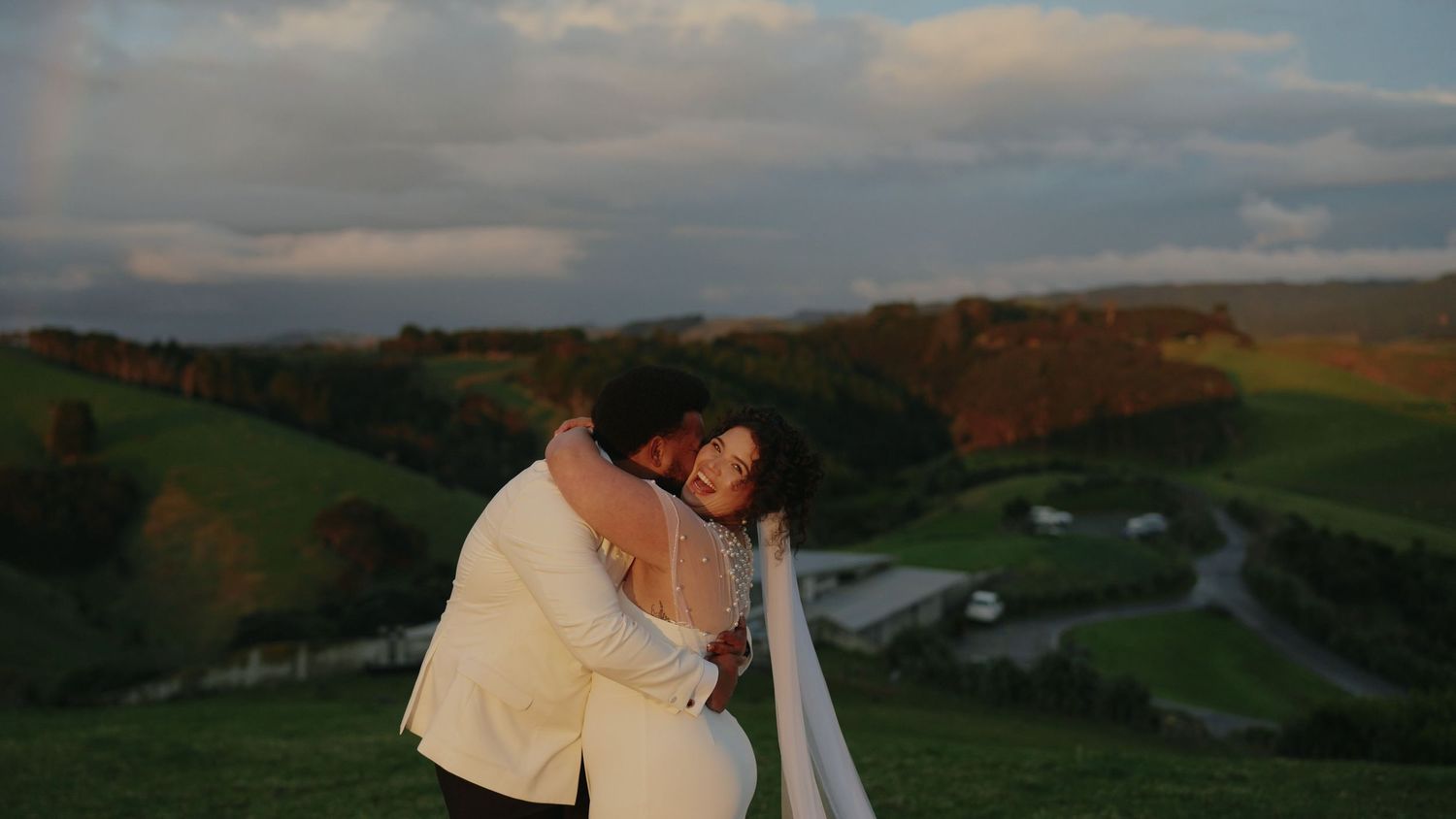 Hawkes Bay Videographer, Hawke's Bay Photographer, Wedding Film, Sunset, Kauri Bay Boomrock Wedding, Videographer