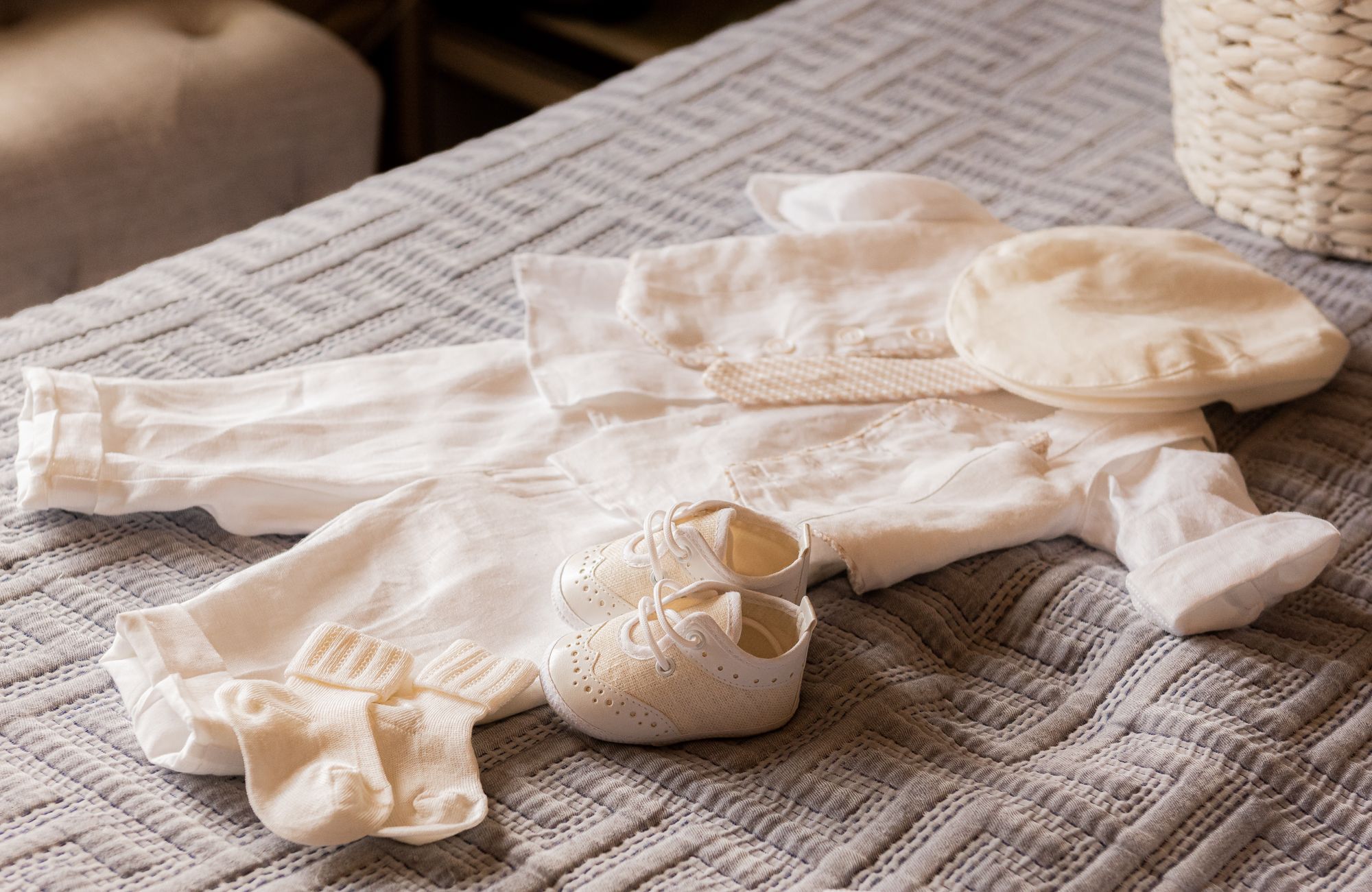 a photograph os the baptism outfit and preparation to the event in Richmond Hill, Ontario
