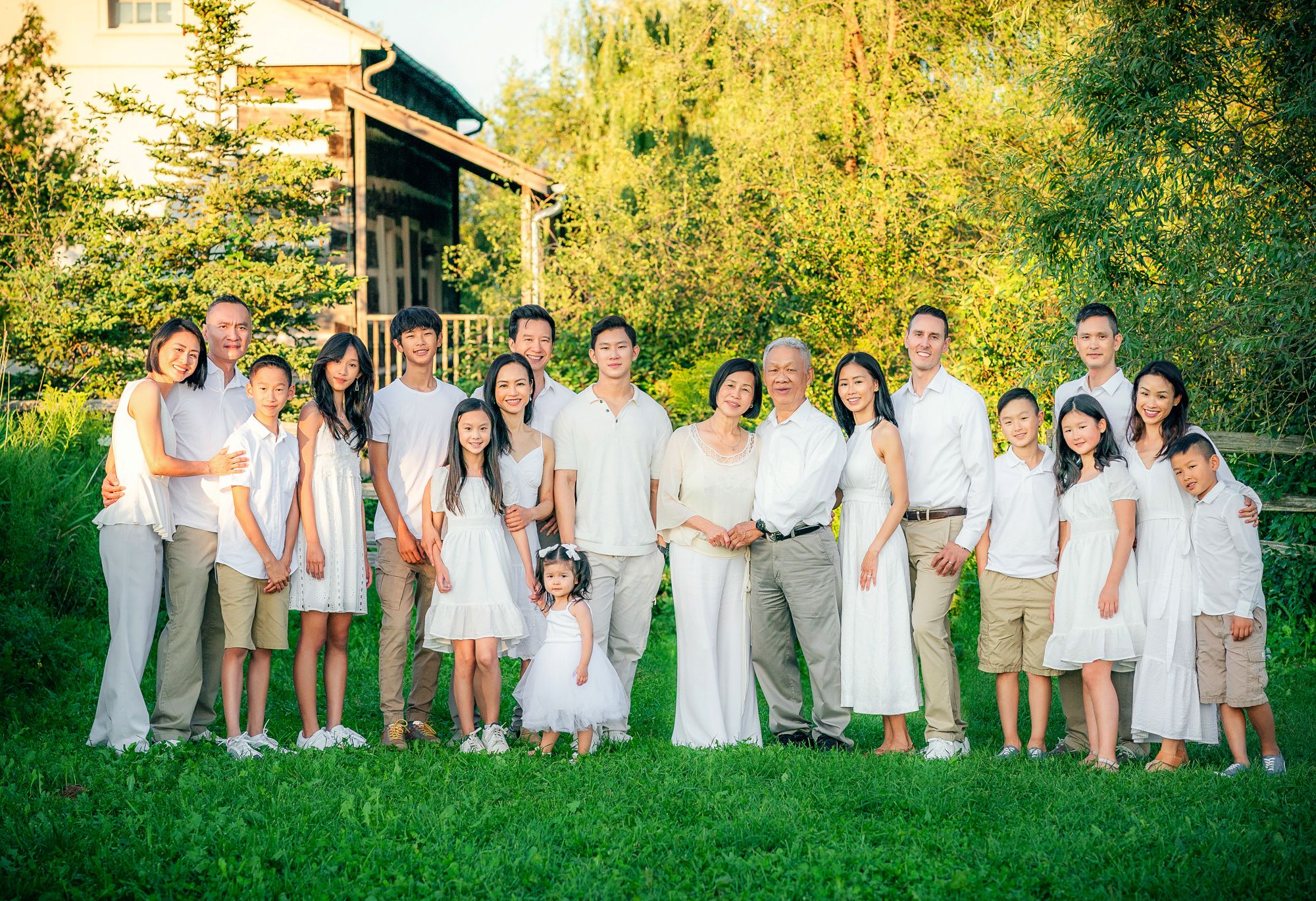 large family photography event at the park in Richmond Hill, Ontario showing three generations