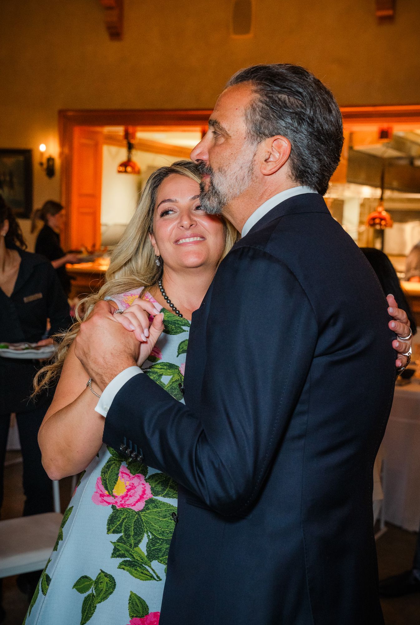 happy couple is dancing at the First communion event at Magna golf club in Newmarket, Ontario