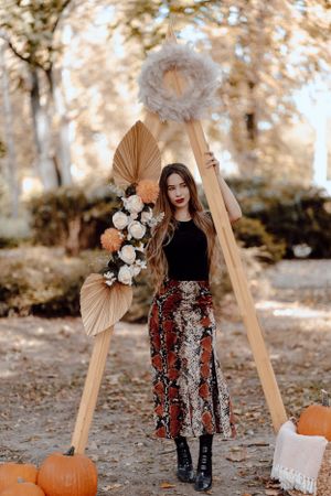 boho stílusú őszi fotózás