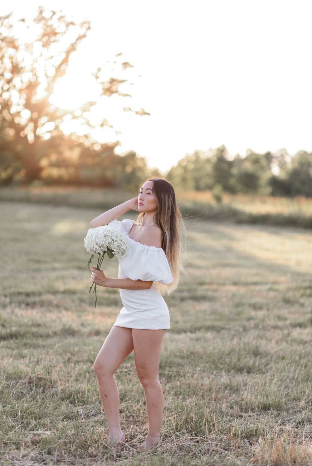 Countryside photoshoot senior session sunset