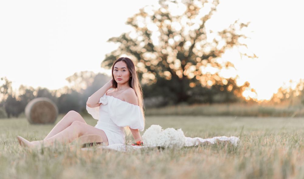 Countryside photoshoot senior session sunset
