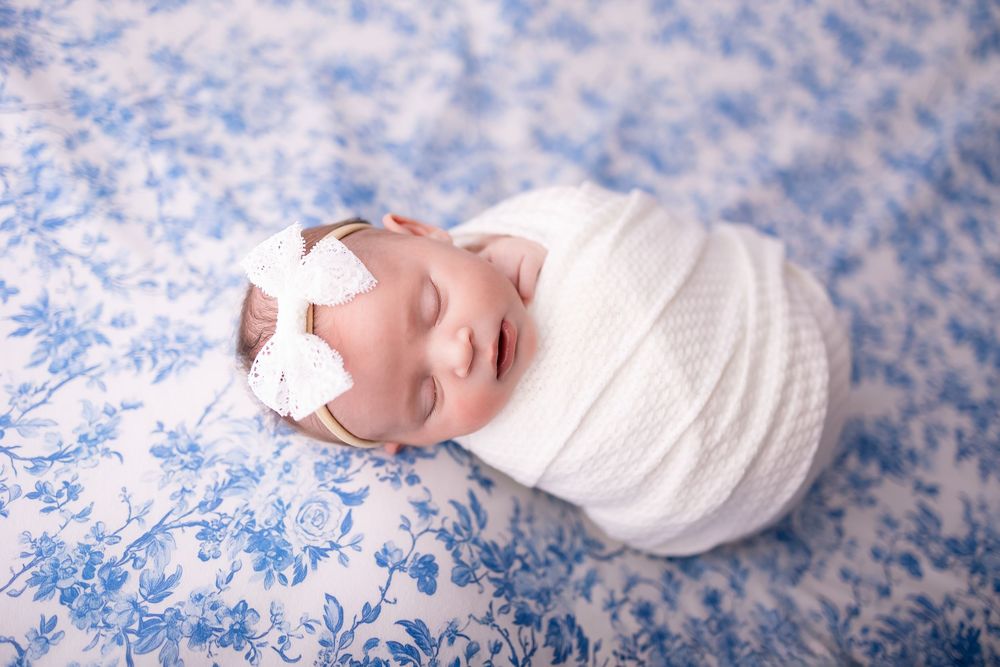 Newborn photos taken in photo studio located in Davison Michigan