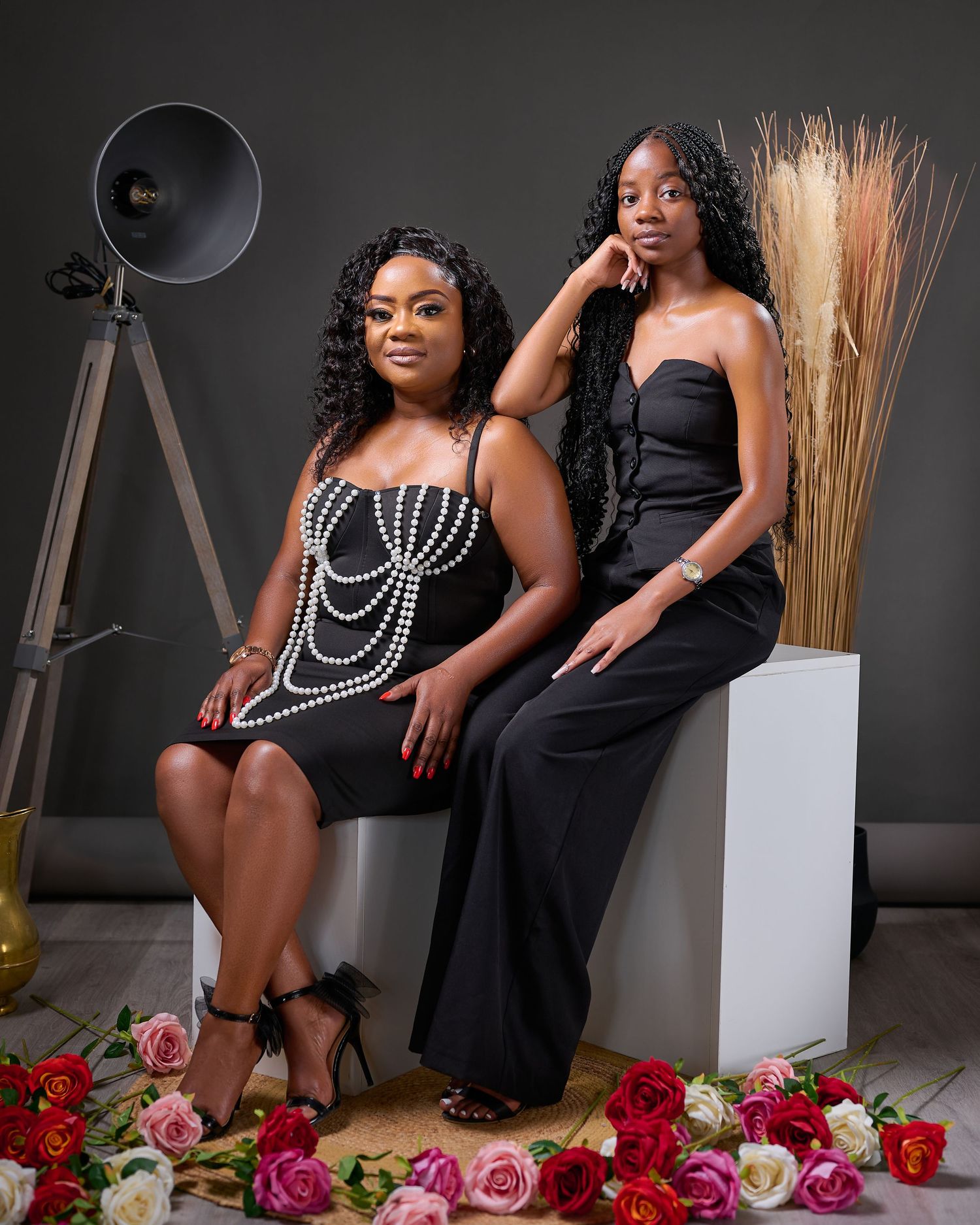 Mother and daugher photoshoot in studio