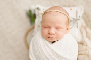 Newborn Baby girl in lifestyle set up in Marion Indiana