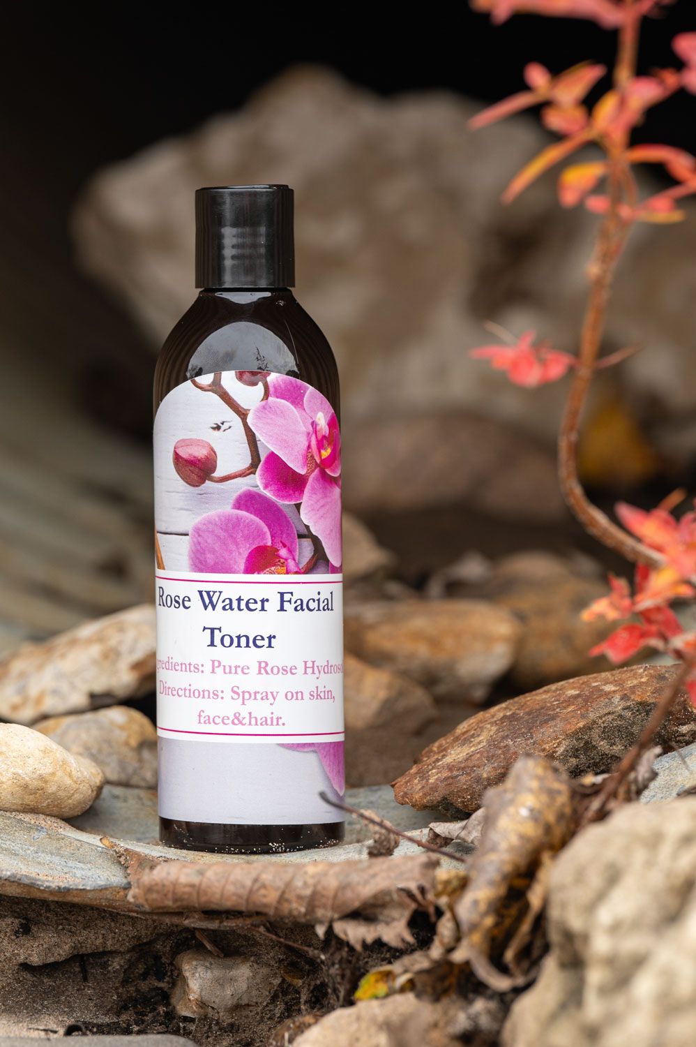 Product shot of Facial Toner in natural setting