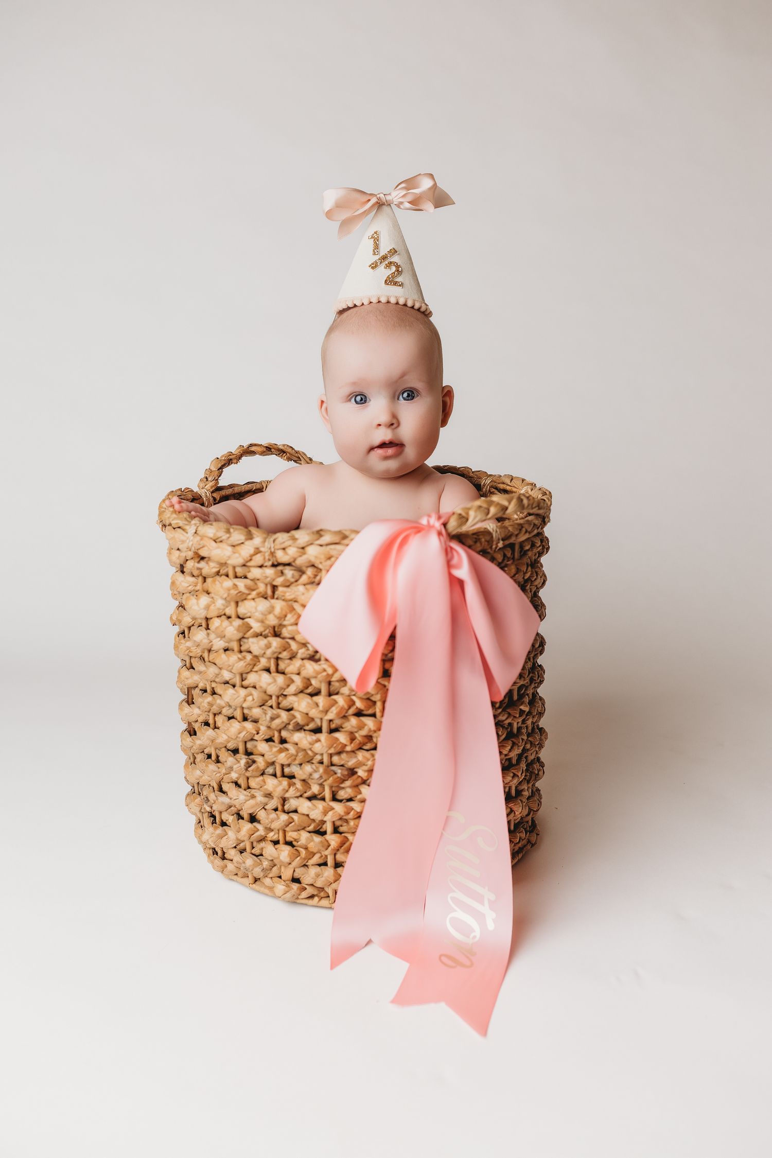 milestone sitter session for little girl
