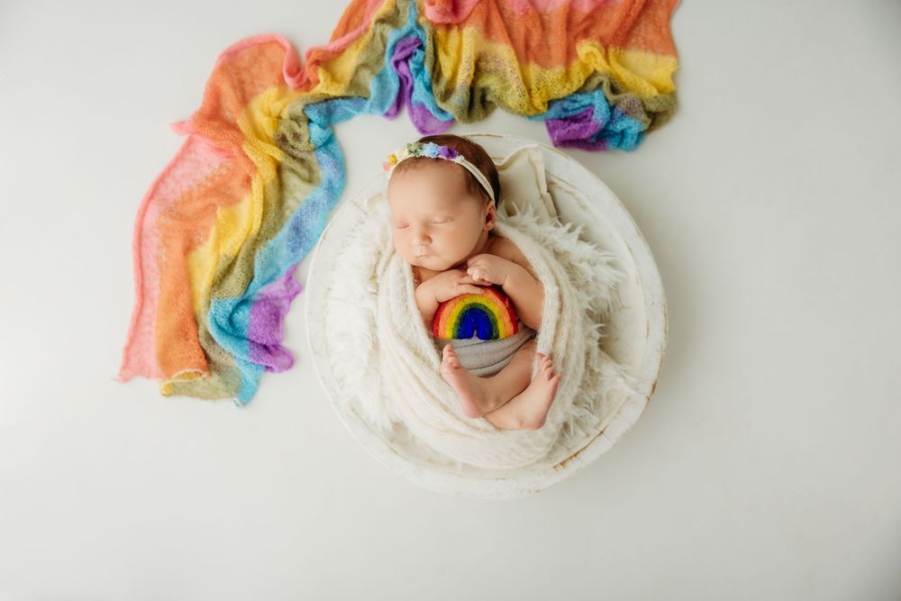 Rainbow baby, Maryland Delaware Newborn Photoshoot