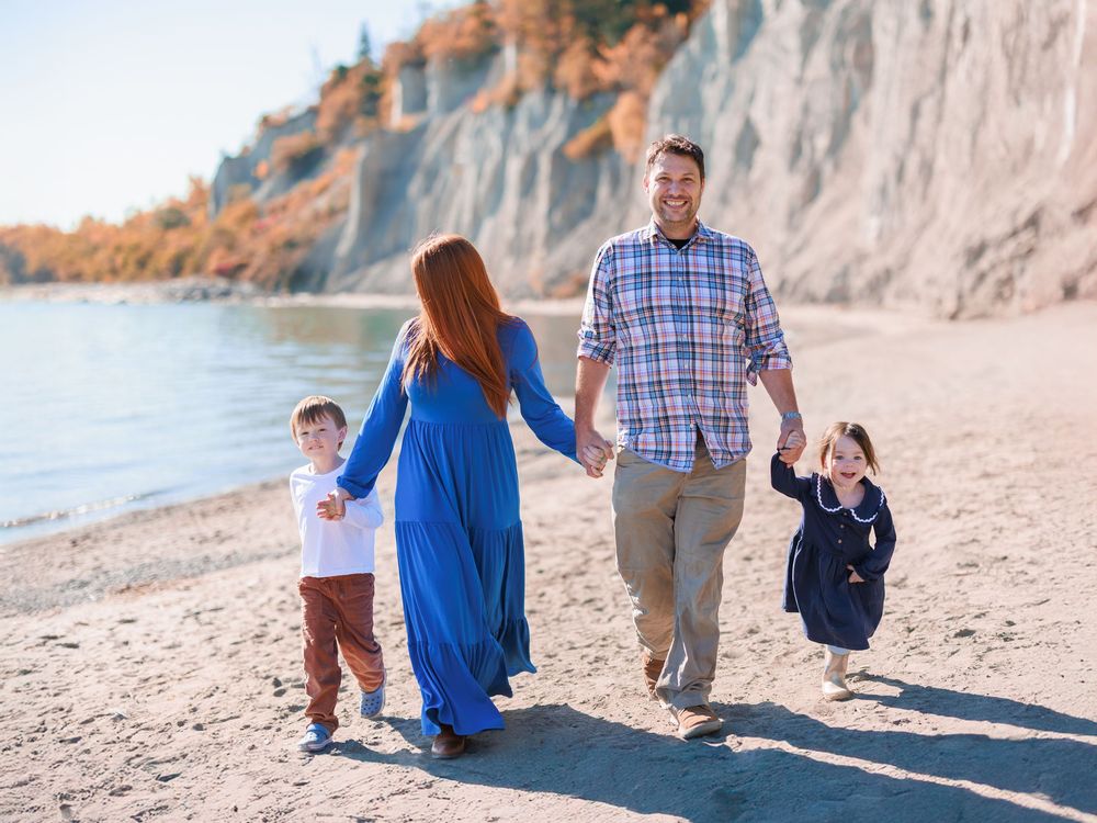 Family Portrait in Scarborough Bluffs, Toronto.