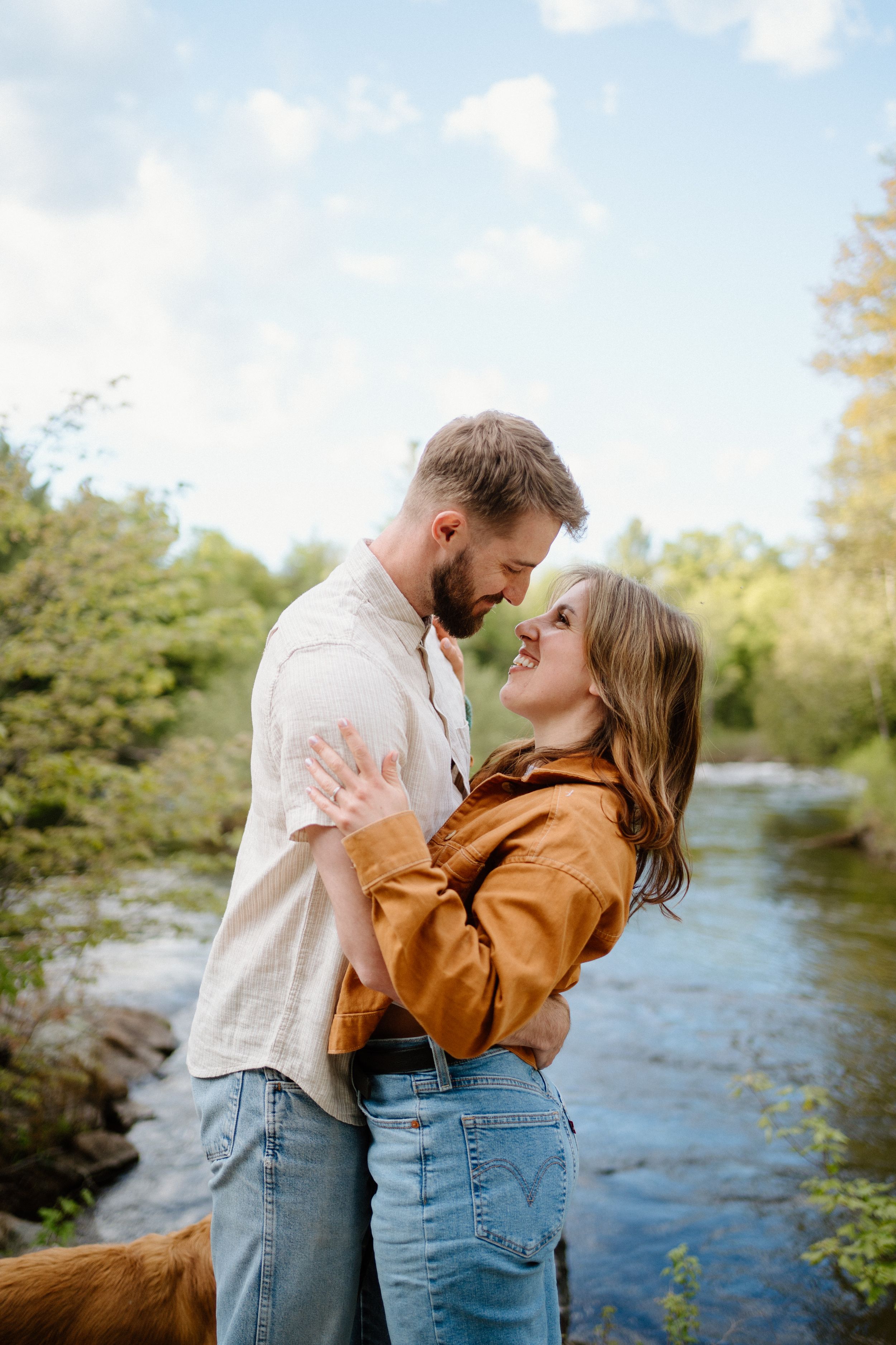 Engagement session at the Oxongue river rapids-Alexis Anne Photography-Muskoka wedding photographer