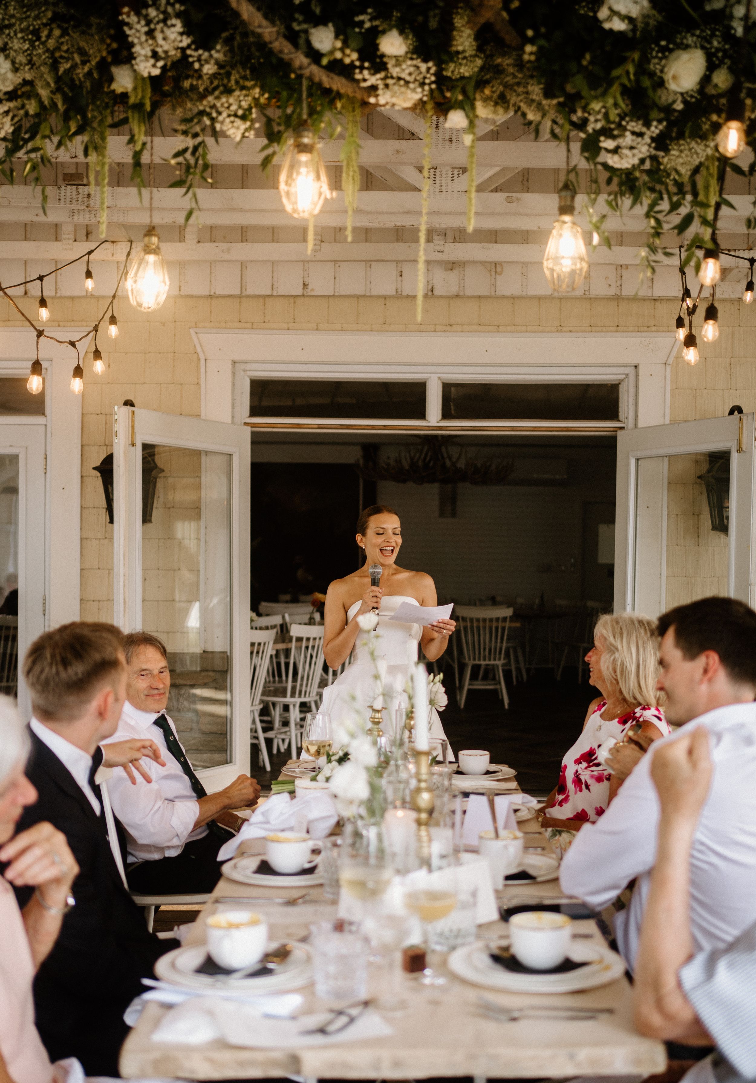 Bride giving her speech at wedding reception-Northridge Inn- Alexis Anne photography